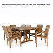 Load image into Gallery viewer, fully extended Teak table can seat 8 chairs
