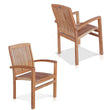 Load image into Gallery viewer, New 11pc Grade-A Teak Outdoor Dining Set-one Double Extension Oval Table 118x40 & 10 Verona Stacking Arm Chairs + cushions