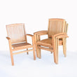 Load image into Gallery viewer, New 11pc Grade-A Teak Outdoor Dining Set-one Double Extension Oval Table 118x40 & 10 Verona Stacking Arm Chairs + cushions