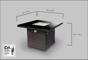 Outland Living 410 Series 36-Inch Espresso Brown Fire Table