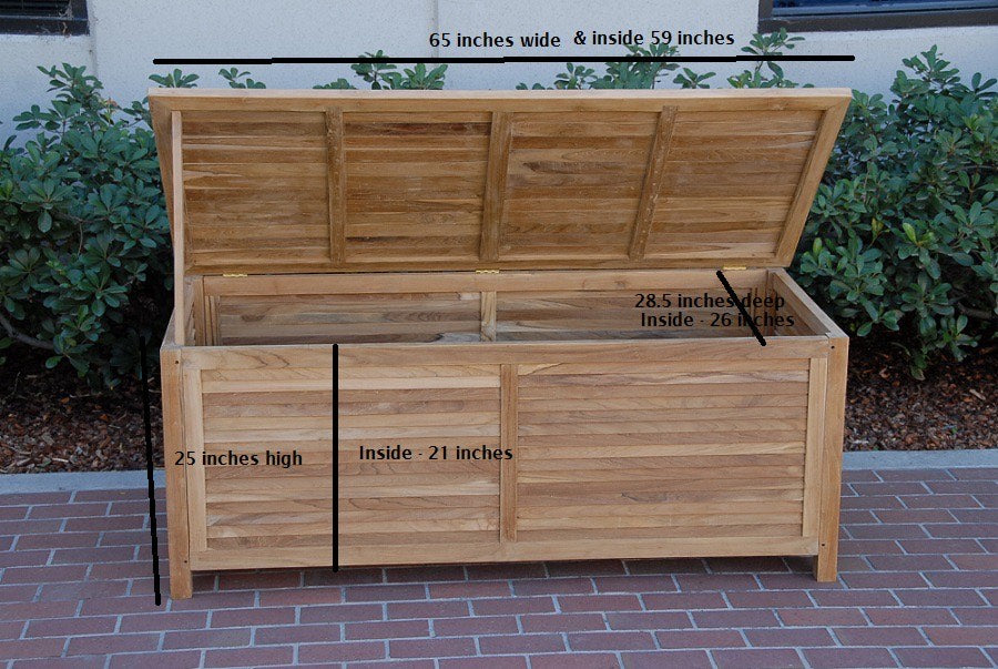 dimensions of teak storage