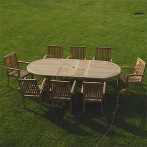 Teak Outdoor stacking dining chair with cushion - Patara