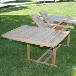 Smith Teak Double Extension Rectangle Table   (Available in 3 sizes)