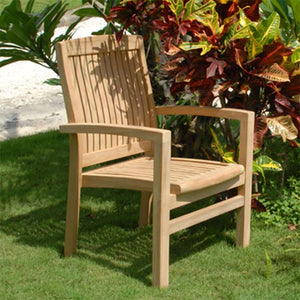 New 11pc Grade-A Teak Outdoor Dining Set-one Double Extension Oval Table 118x40 & 10 Verona Stacking Arm Chairs + cushions
