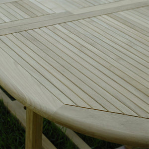 Hawken teak double extension Outdoor Oval table  (AVAILABLE IN 3 SIZES)